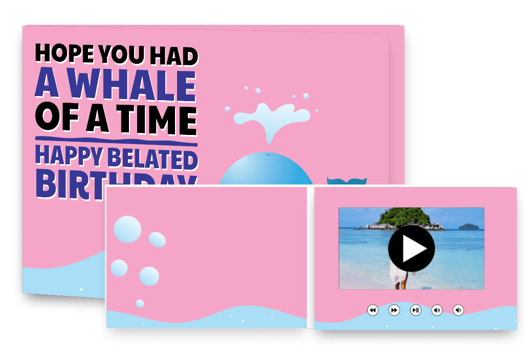 Hope you had a whale of a time - Happy Belated Birthday