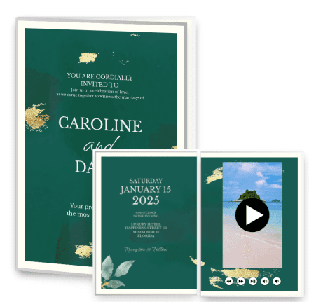 You are cordially invited to join us in a celebration of love, as we come together to witness the marriage of Caroline and David - Your presence will be the most cherished gift.