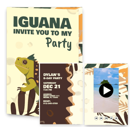 Iguana invite you to my party