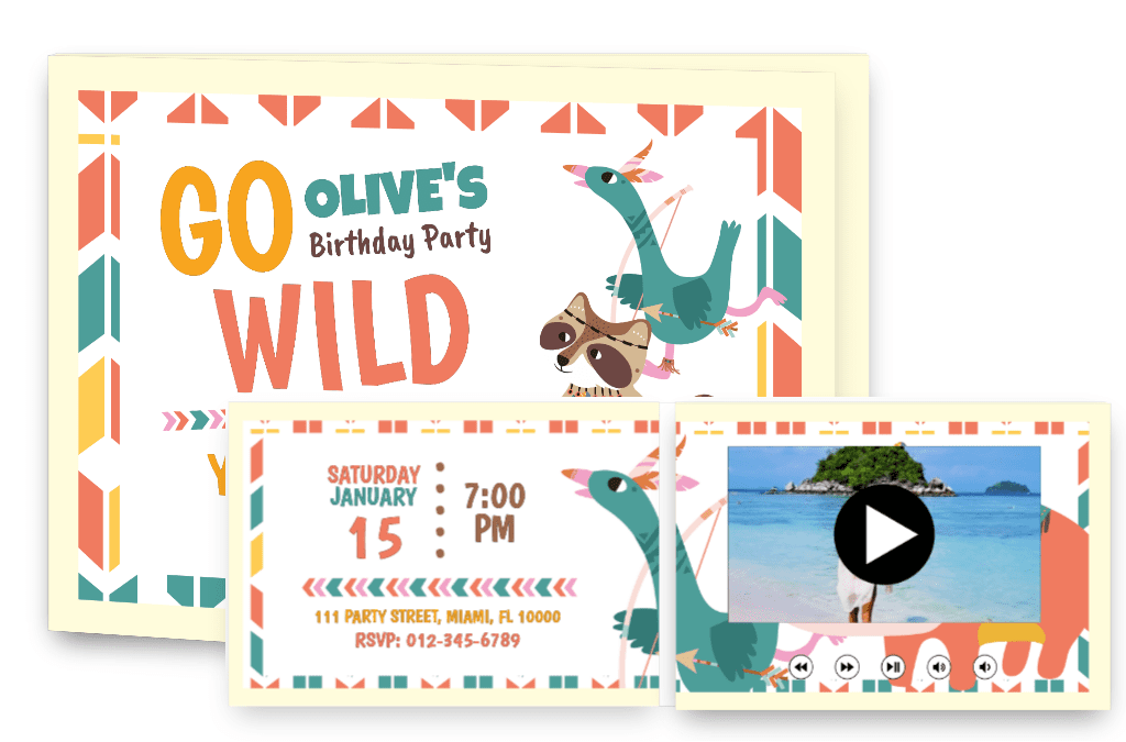 Go wild - Olive's birthday party - You're invited!