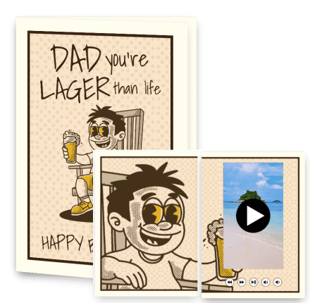 Dad you're lager than life - Happy birthday!